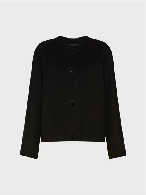 Giacca crop boxy in pura lana con sciarpa abbinata S' MAX MARA | 2629046053600013